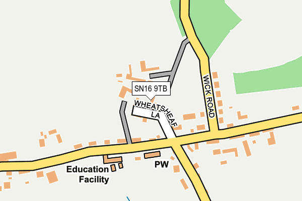 SN16 9TB map - OS OpenMap – Local (Ordnance Survey)