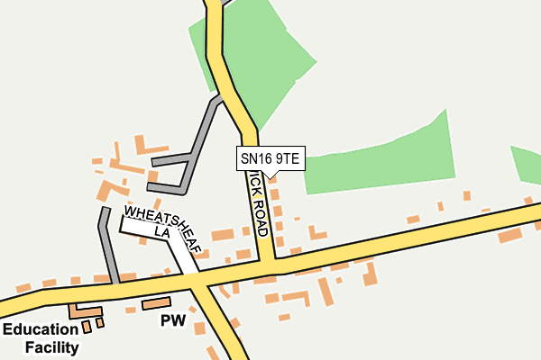 SN16 9TE map - OS OpenMap – Local (Ordnance Survey)