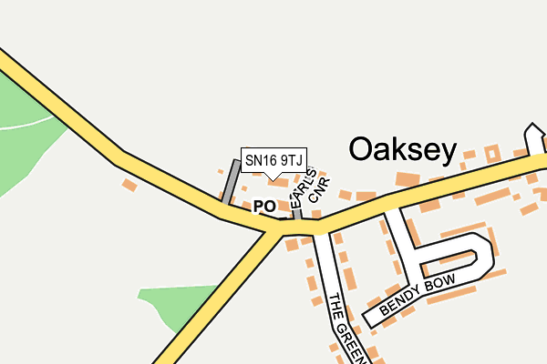 SN16 9TJ map - OS OpenMap – Local (Ordnance Survey)