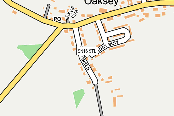 SN16 9TL map - OS OpenMap – Local (Ordnance Survey)