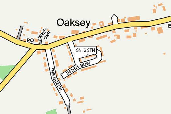 SN16 9TN map - OS OpenMap – Local (Ordnance Survey)