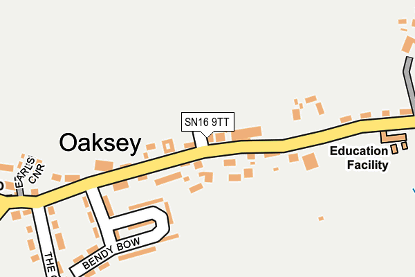SN16 9TT map - OS OpenMap – Local (Ordnance Survey)