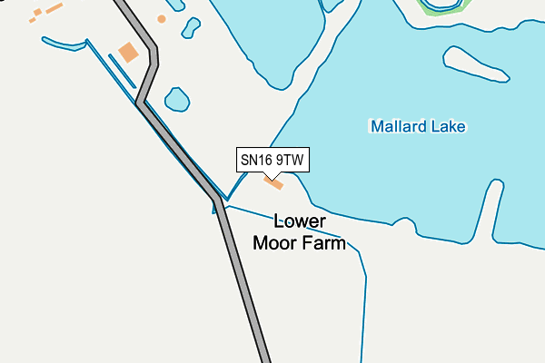 SN16 9TW map - OS OpenMap – Local (Ordnance Survey)