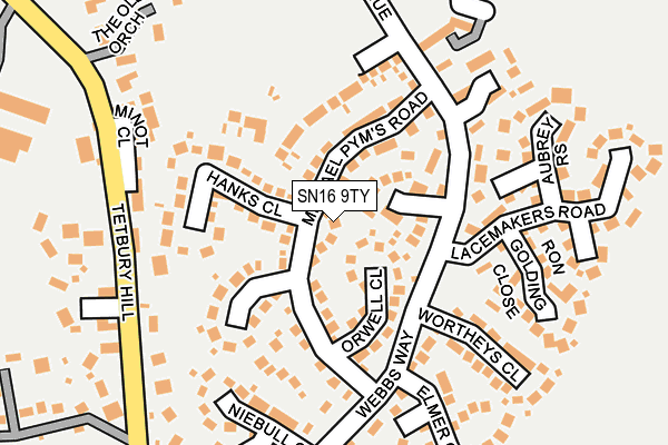 SN16 9TY map - OS OpenMap – Local (Ordnance Survey)