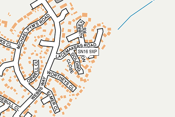 SN16 9XP map - OS OpenMap – Local (Ordnance Survey)