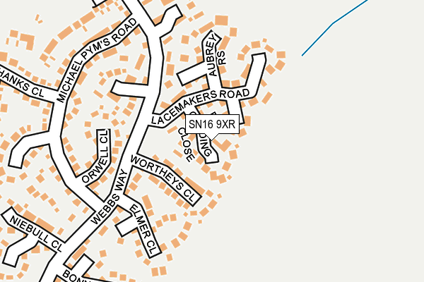 SN16 9XR map - OS OpenMap – Local (Ordnance Survey)