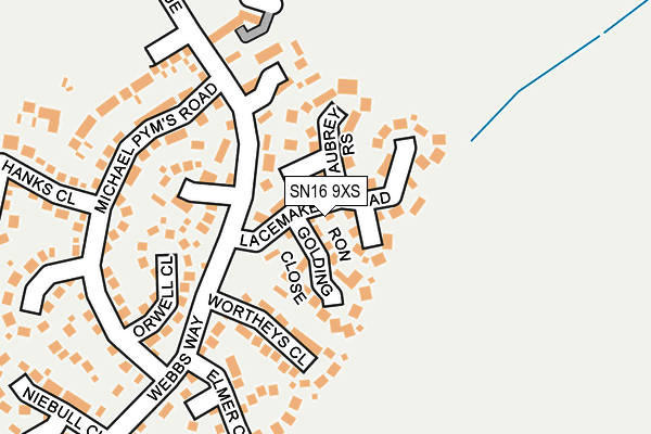SN16 9XS map - OS OpenMap – Local (Ordnance Survey)