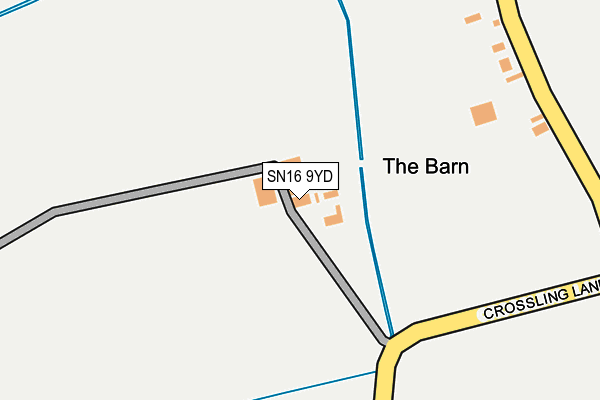 SN16 9YD map - OS OpenMap – Local (Ordnance Survey)
