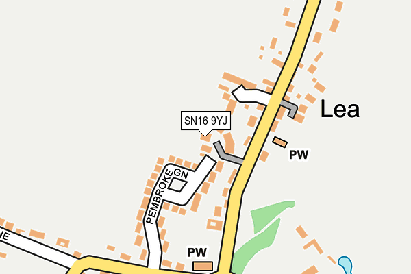 SN16 9YJ map - OS OpenMap – Local (Ordnance Survey)