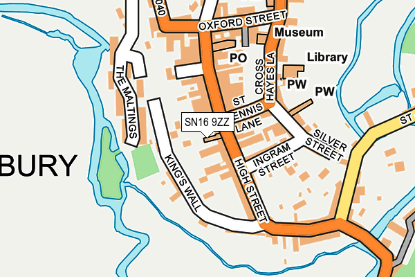 SN16 9ZZ map - OS OpenMap – Local (Ordnance Survey)