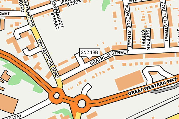 SN2 1BB map - OS OpenMap – Local (Ordnance Survey)