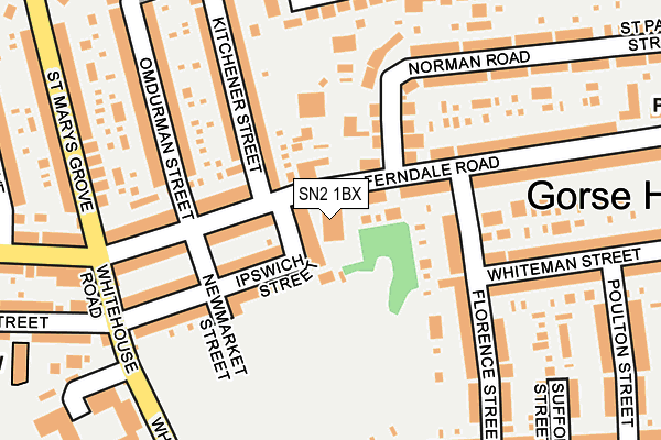 SN2 1BX map - OS OpenMap – Local (Ordnance Survey)