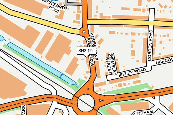 SN2 1DJ map - OS OpenMap – Local (Ordnance Survey)