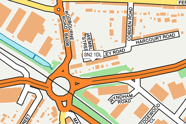 SN2 1DL map - OS OpenMap – Local (Ordnance Survey)