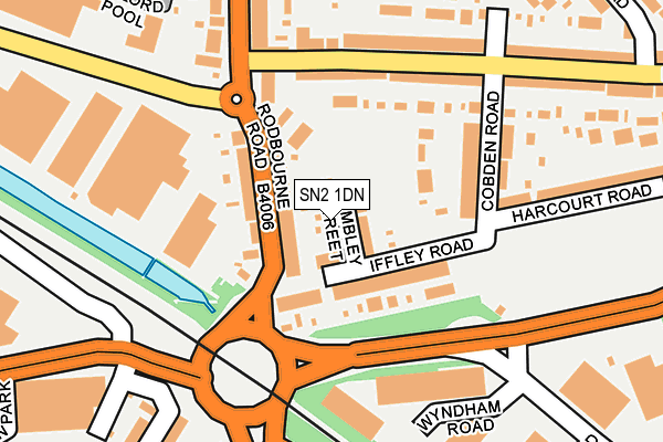 SN2 1DN map - OS OpenMap – Local (Ordnance Survey)