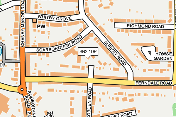 SN2 1DP map - OS OpenMap – Local (Ordnance Survey)