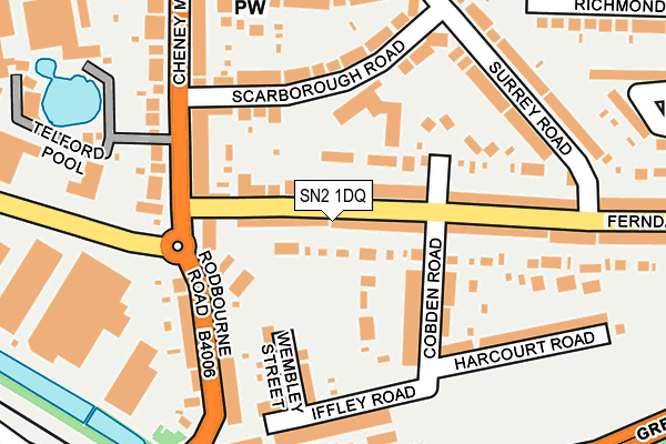 SN2 1DQ map - OS OpenMap – Local (Ordnance Survey)