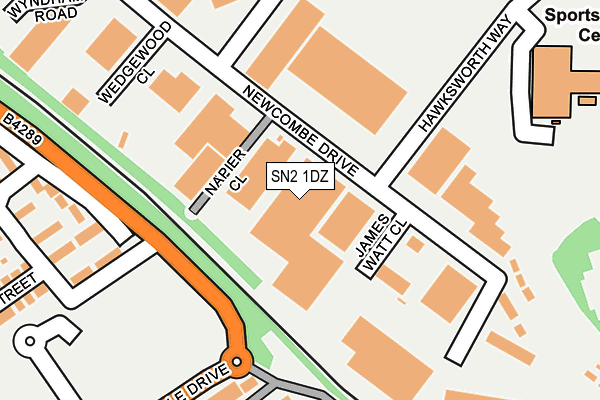 SN2 1DZ map - OS OpenMap – Local (Ordnance Survey)