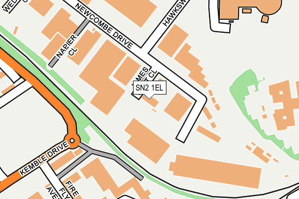 SN2 1EL map - OS OpenMap – Local (Ordnance Survey)