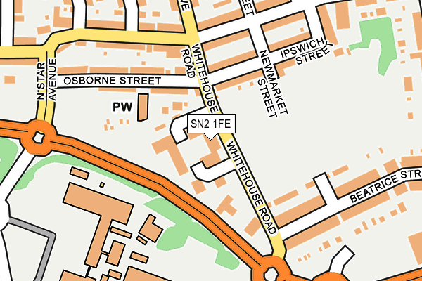 SN2 1FE map - OS OpenMap – Local (Ordnance Survey)