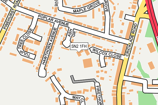 SN2 1FH map - OS OpenMap – Local (Ordnance Survey)
