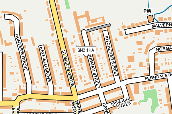 SN2 1HA map - OS OpenMap – Local (Ordnance Survey)