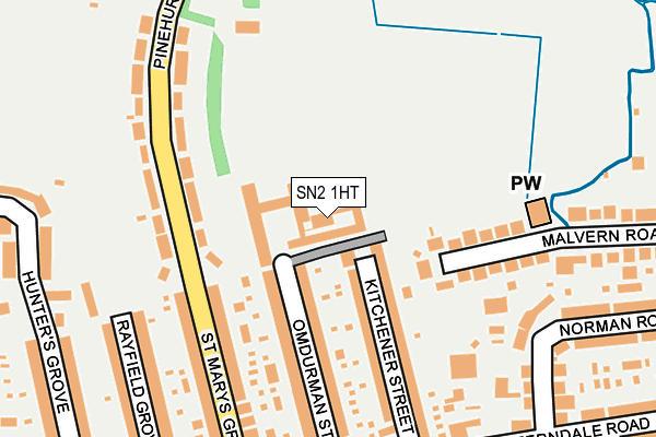 SN2 1HT map - OS OpenMap – Local (Ordnance Survey)