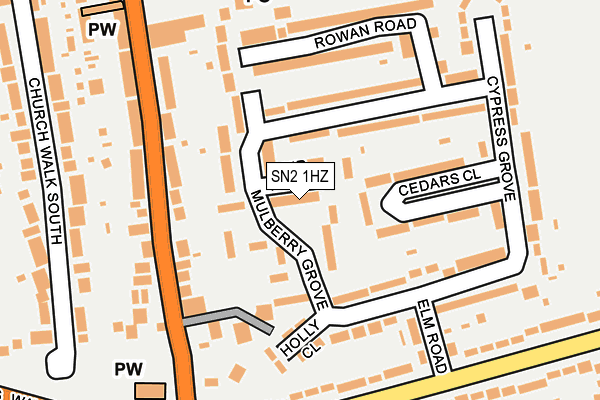 SN2 1HZ map - OS OpenMap – Local (Ordnance Survey)