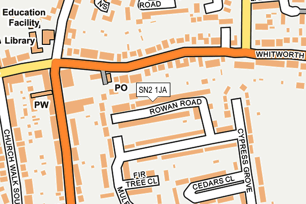 SN2 1JA map - OS OpenMap – Local (Ordnance Survey)