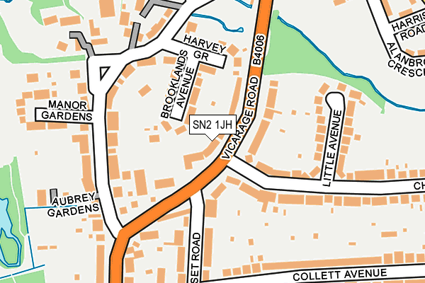 SN2 1JH map - OS OpenMap – Local (Ordnance Survey)