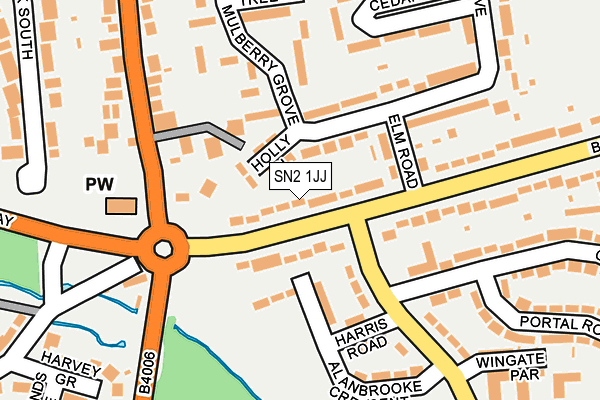 SN2 1JJ map - OS OpenMap – Local (Ordnance Survey)