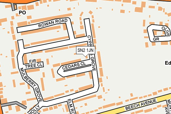 SN2 1JN map - OS OpenMap – Local (Ordnance Survey)