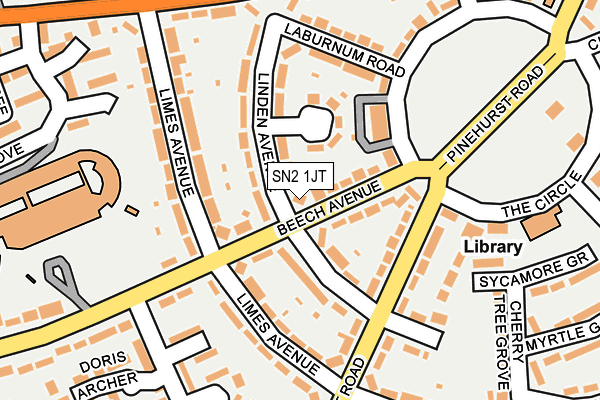 SN2 1JT map - OS OpenMap – Local (Ordnance Survey)