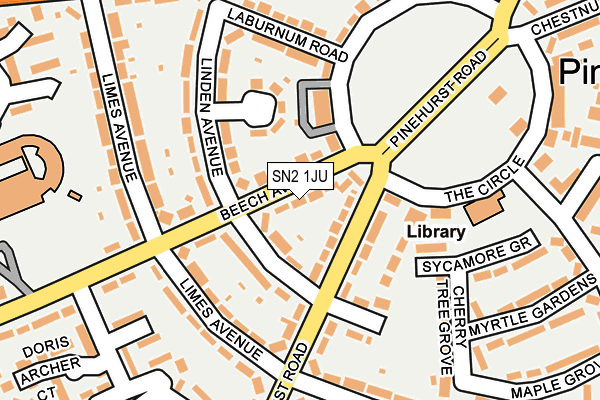 SN2 1JU map - OS OpenMap – Local (Ordnance Survey)