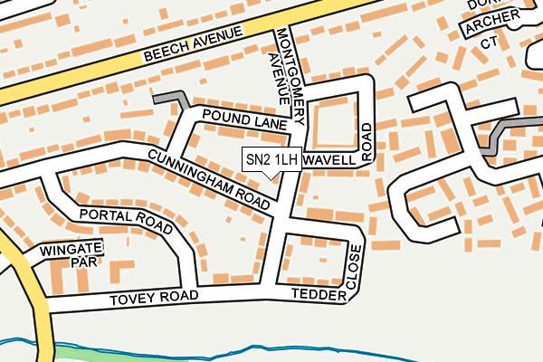 SN2 1LH map - OS OpenMap – Local (Ordnance Survey)
