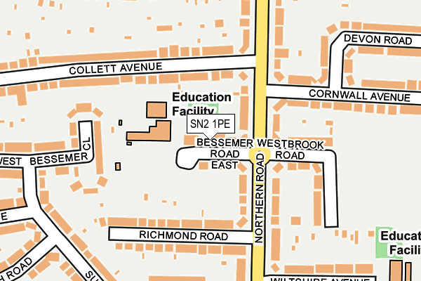SN2 1PE map - OS OpenMap – Local (Ordnance Survey)