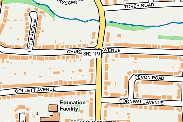 SN2 1PJ map - OS OpenMap – Local (Ordnance Survey)