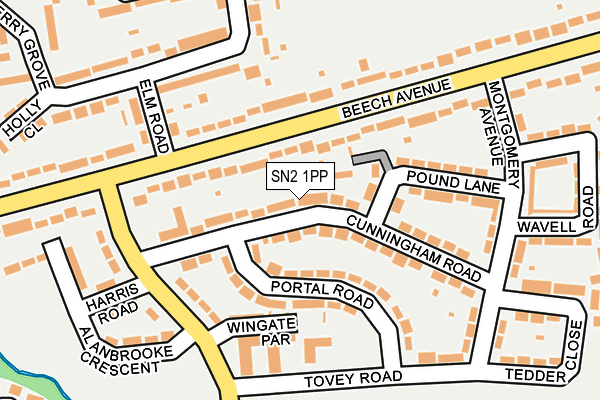 SN2 1PP map - OS OpenMap – Local (Ordnance Survey)