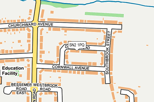 SN2 1PQ map - OS OpenMap – Local (Ordnance Survey)