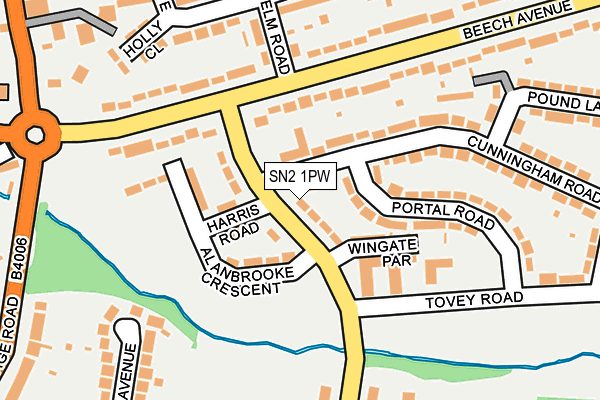 SN2 1PW map - OS OpenMap – Local (Ordnance Survey)