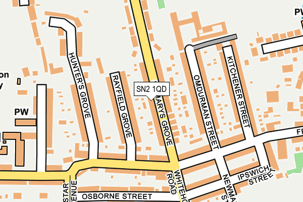 SN2 1QD map - OS OpenMap – Local (Ordnance Survey)