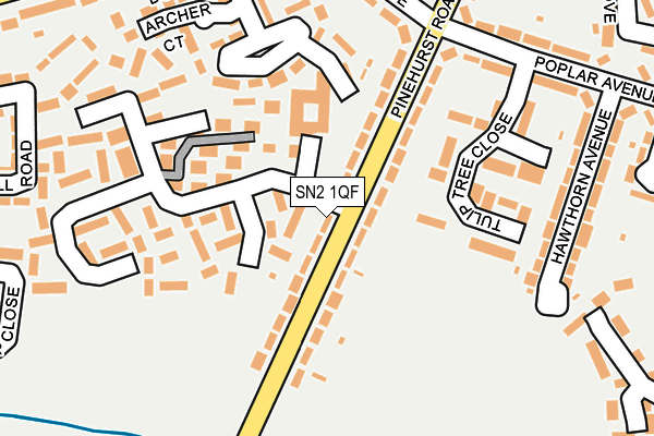 SN2 1QF map - OS OpenMap – Local (Ordnance Survey)