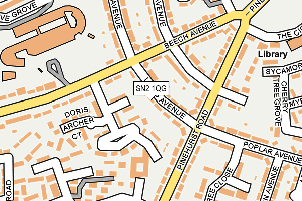 SN2 1QG map - OS OpenMap – Local (Ordnance Survey)