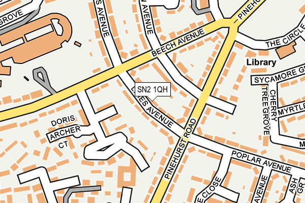 SN2 1QH map - OS OpenMap – Local (Ordnance Survey)