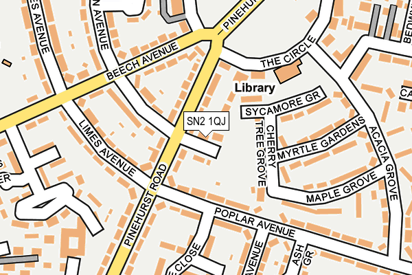 SN2 1QJ map - OS OpenMap – Local (Ordnance Survey)