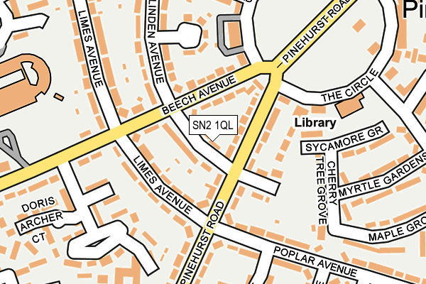 SN2 1QL map - OS OpenMap – Local (Ordnance Survey)