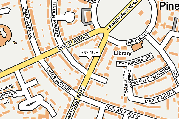 SN2 1QP map - OS OpenMap – Local (Ordnance Survey)
