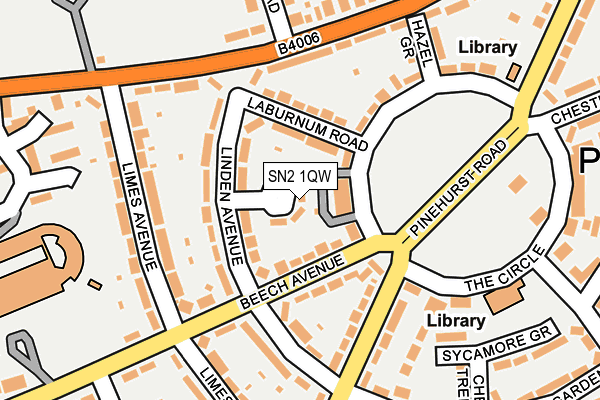 SN2 1QW map - OS OpenMap – Local (Ordnance Survey)