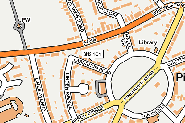 SN2 1QY map - OS OpenMap – Local (Ordnance Survey)