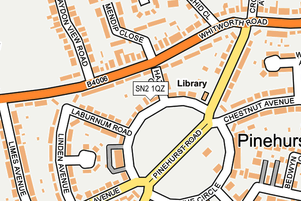 SN2 1QZ map - OS OpenMap – Local (Ordnance Survey)